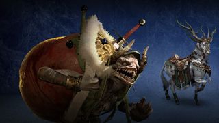 Diablo 4 Goblin and horse mount with reindeer horns