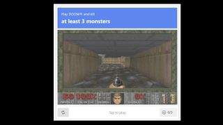 Screenshot of DOOM captcha